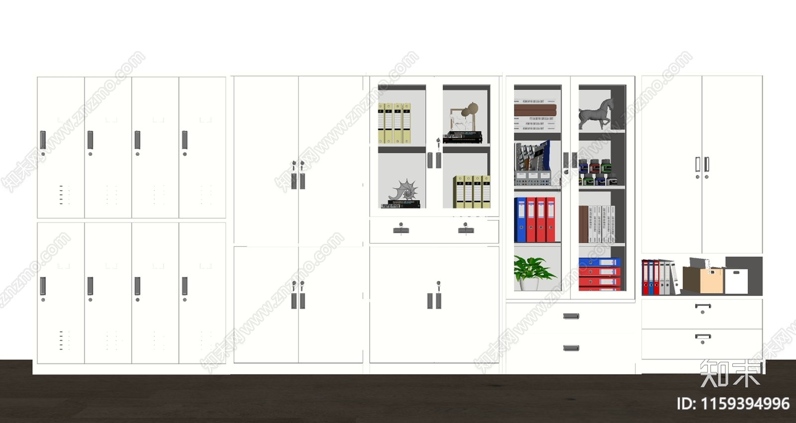 现代文件柜SU模型下载【ID:1159394996】