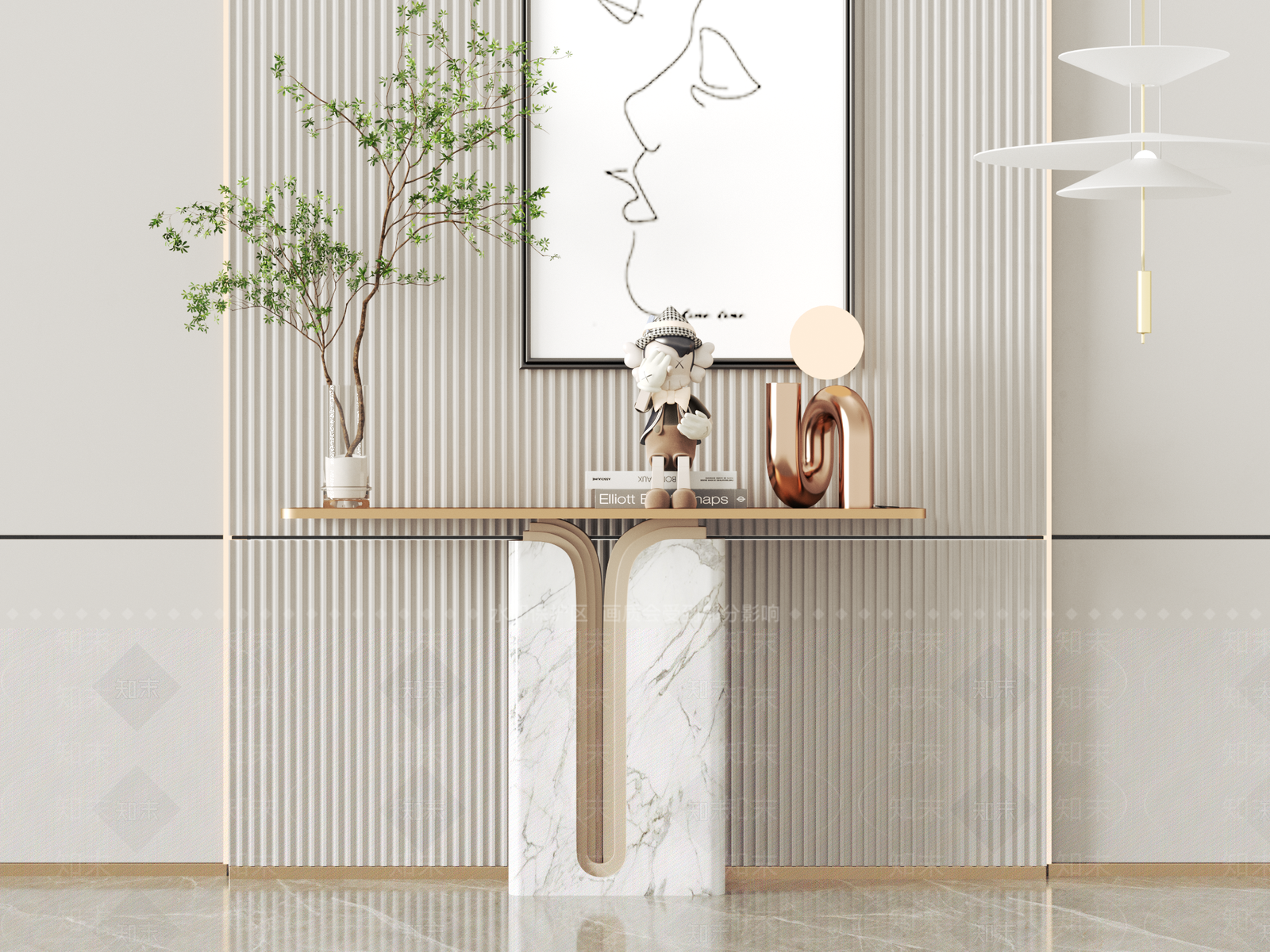 现代端景台3D模型下载【ID:1159400741】