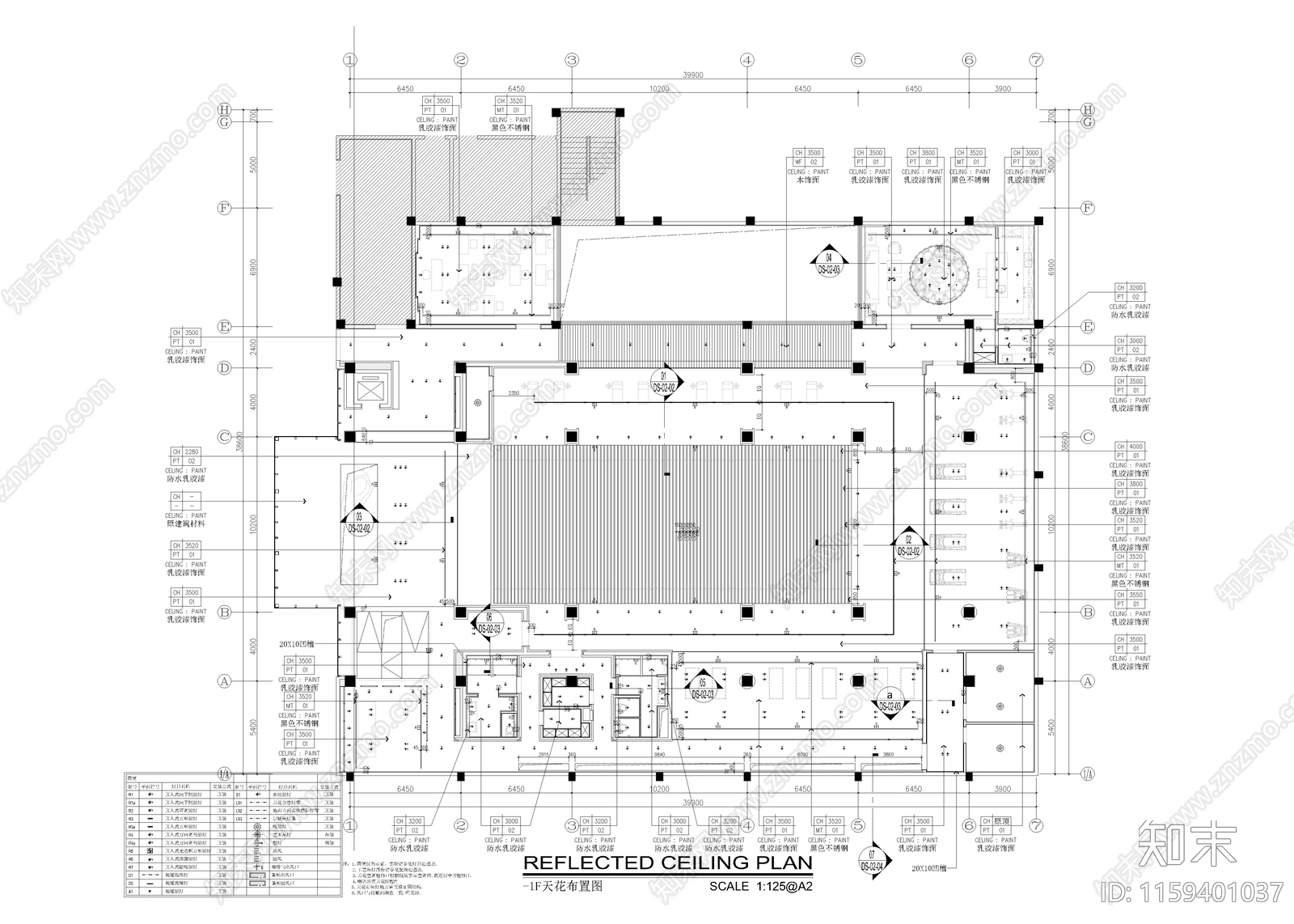 1080㎡健身房cad施工图下载【ID:1159401037】