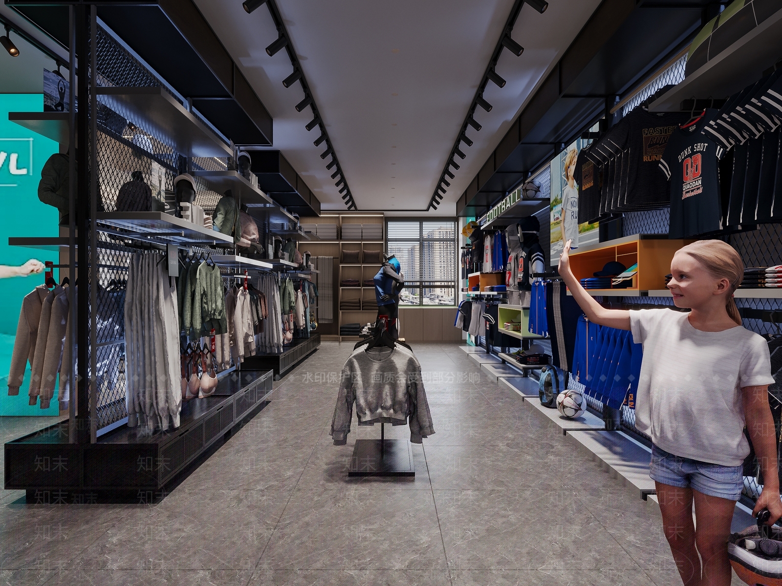 现代童装店3D模型下载【ID:1159407185】