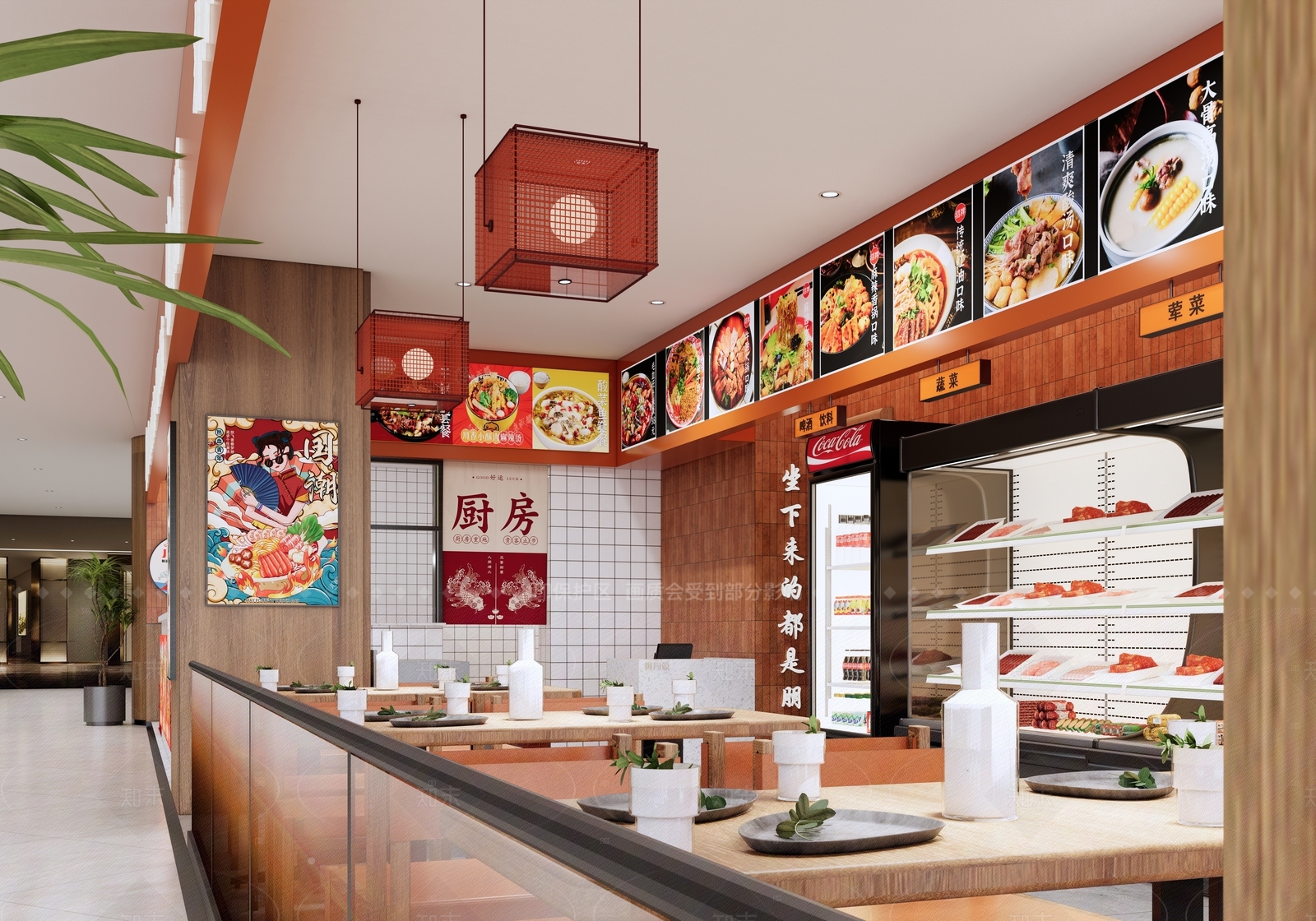 现代快餐店SU模型下载【ID:1215958704】