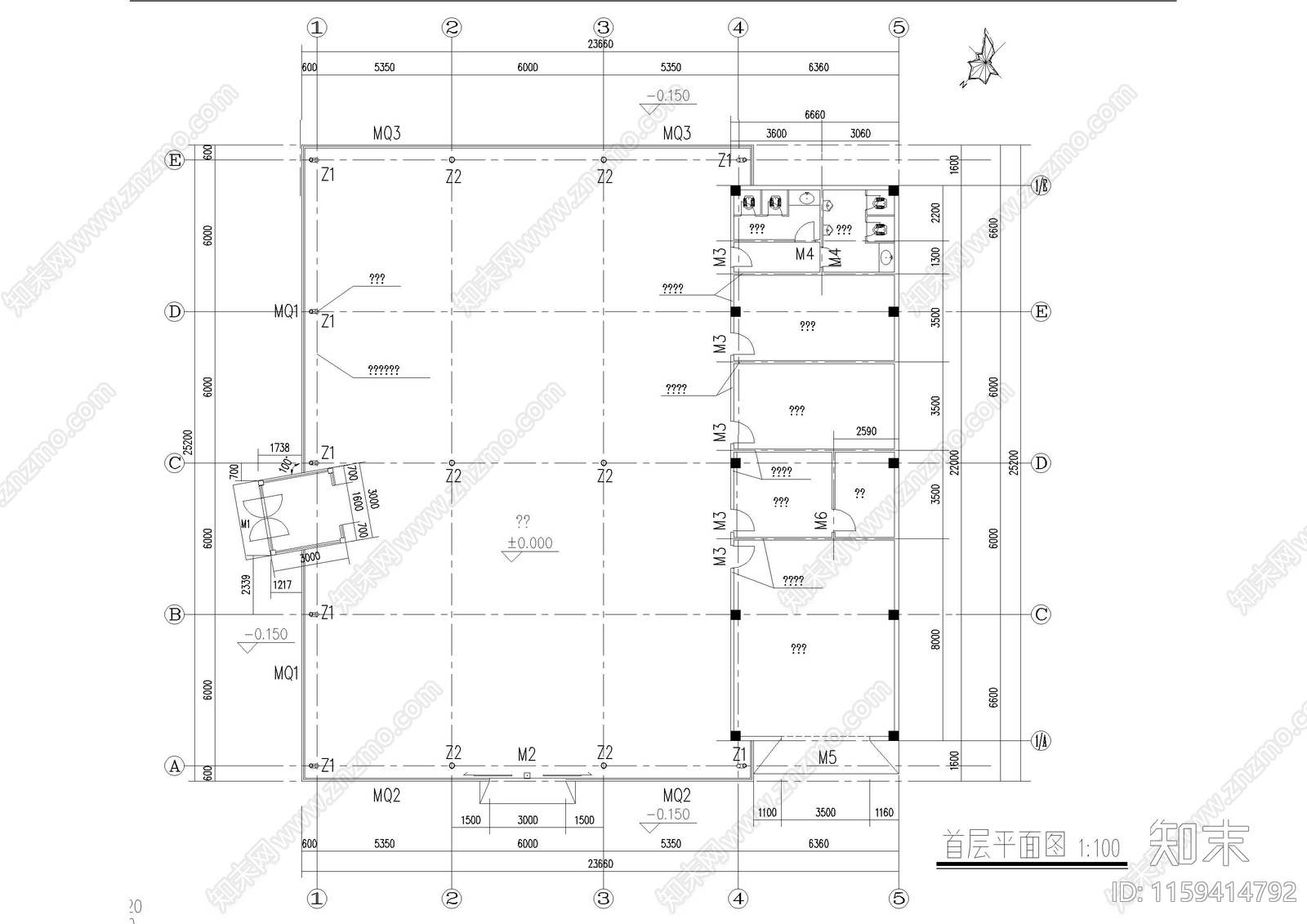 单层汽车展厅建施工图下载【ID:1159414792】