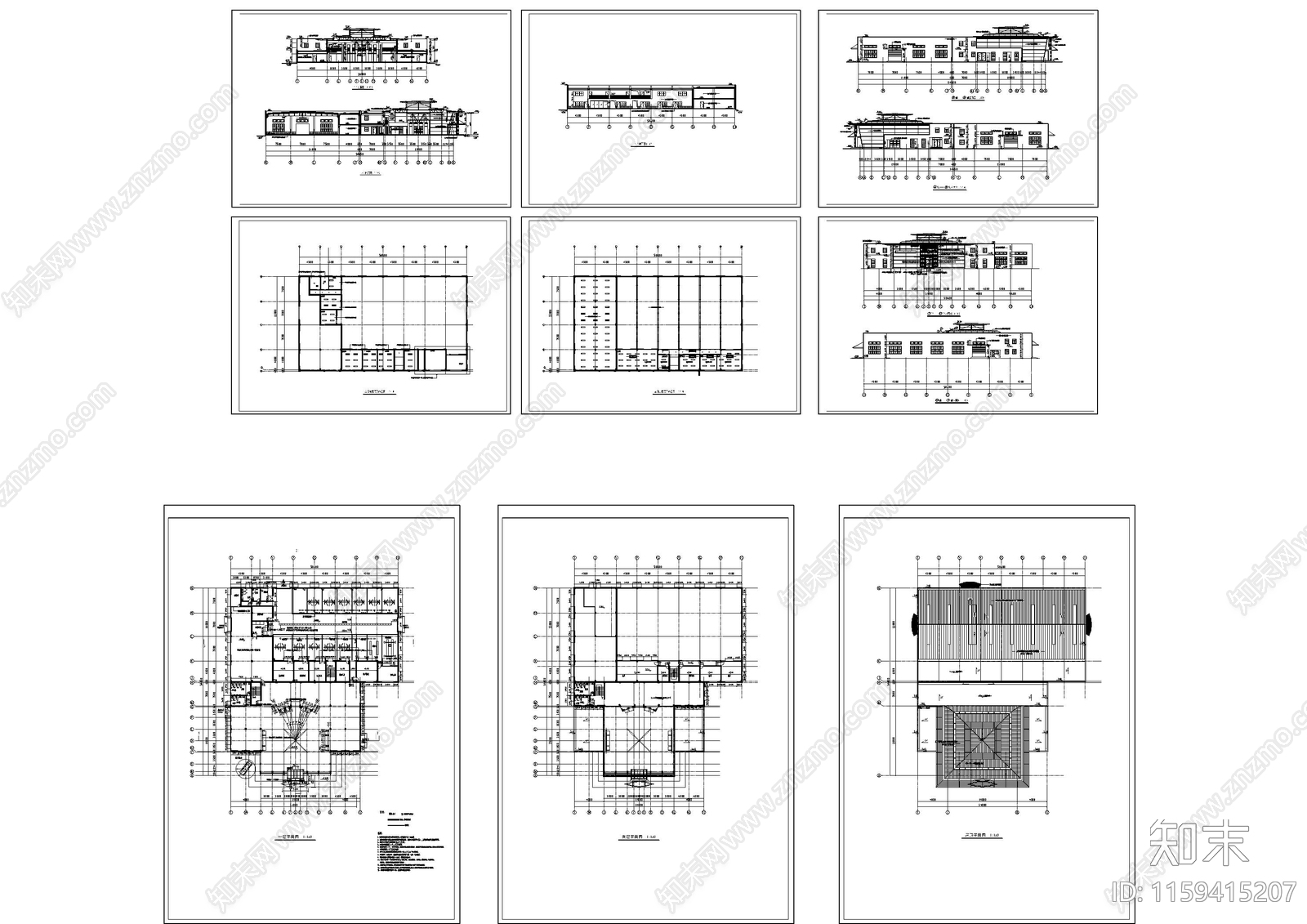 汽车展厅方案建施工图下载【ID:1159415207】