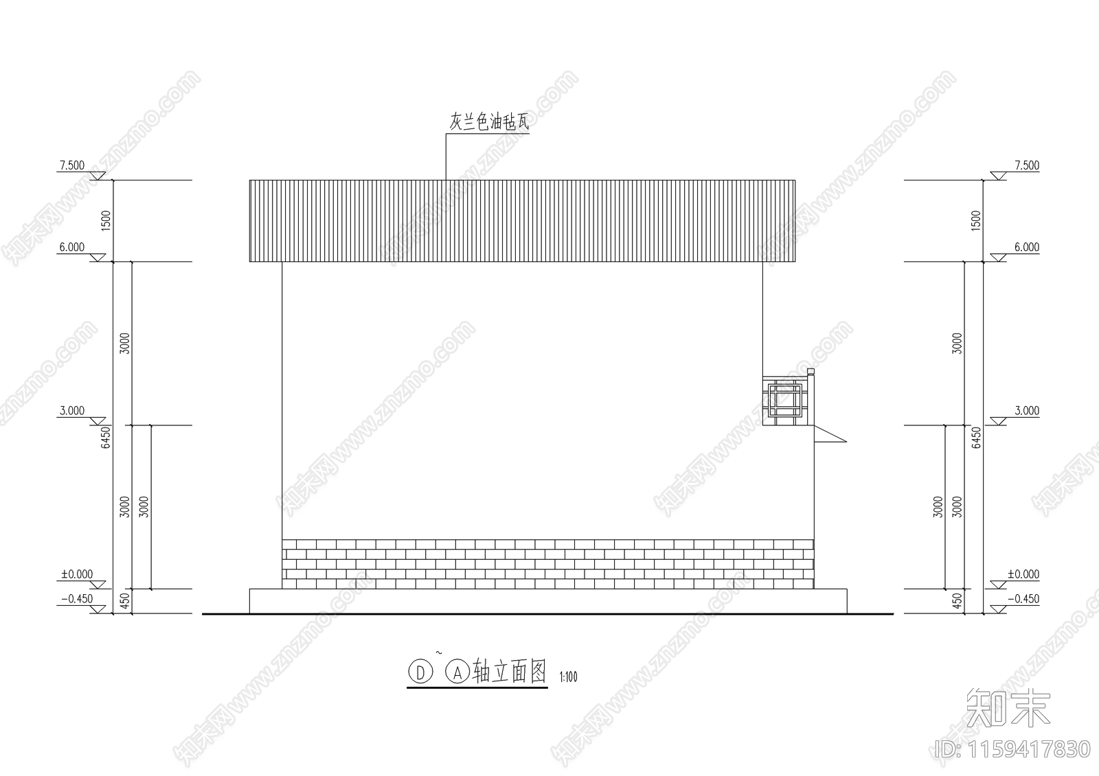 二层川西民居别墅cad施工图下载【ID:1159417830】