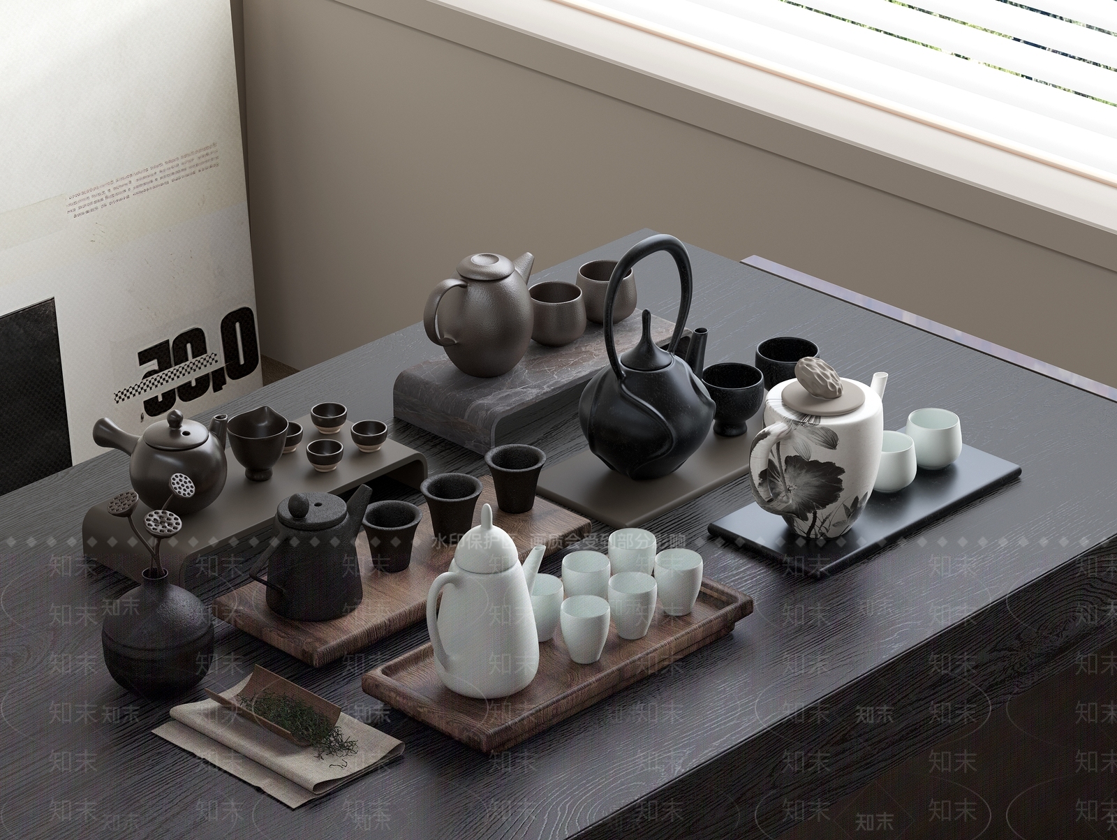 茶具SU模型下载【ID:1159422138】
