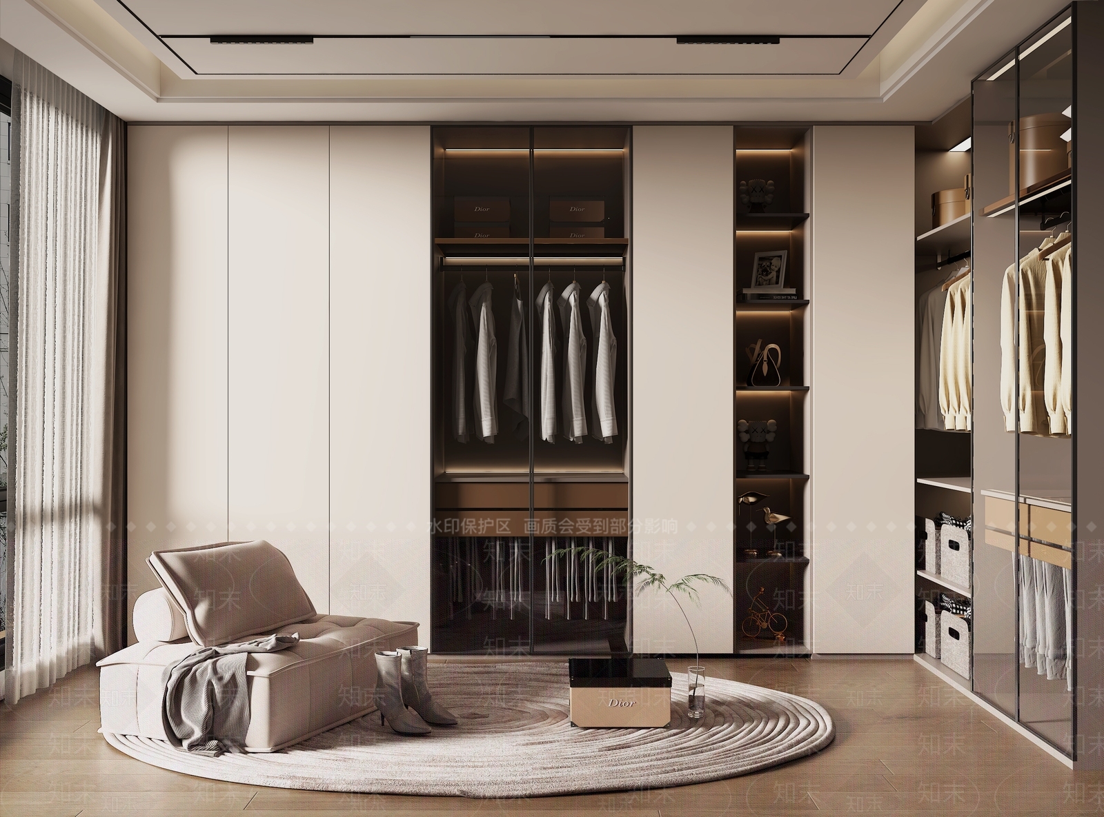 现代家居衣帽间SU模型下载【ID:1159422858】