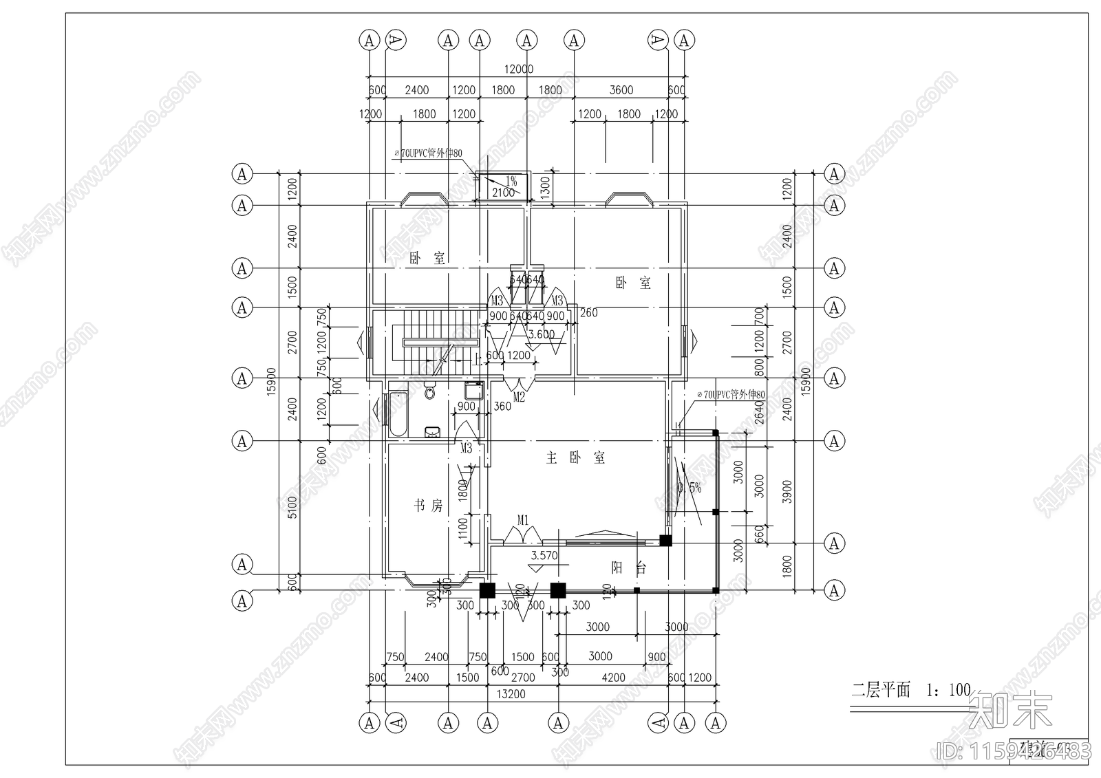 小型别墅建cad施工图下载【ID:1159426483】