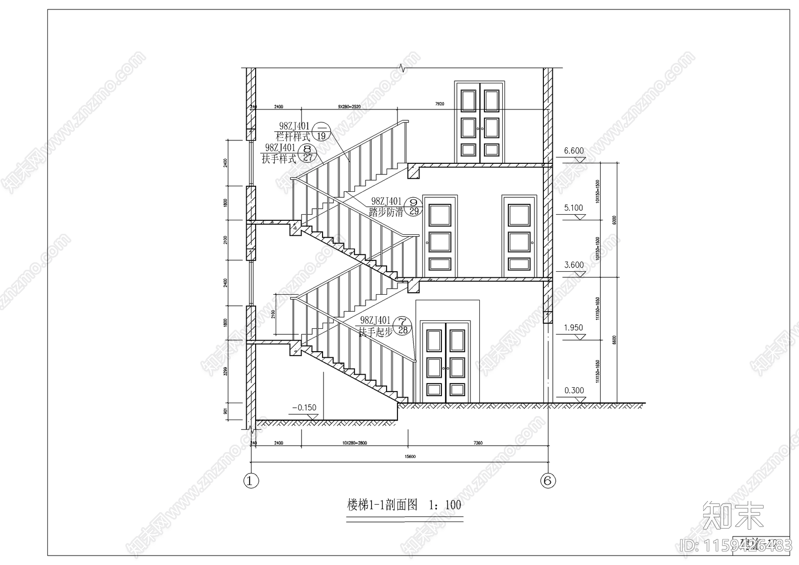 小型别墅建cad施工图下载【ID:1159426483】