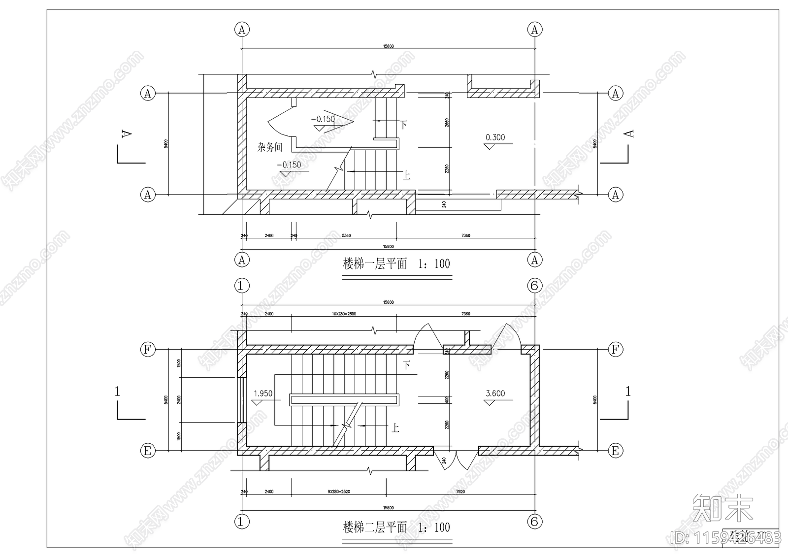 小型别墅建cad施工图下载【ID:1159426483】