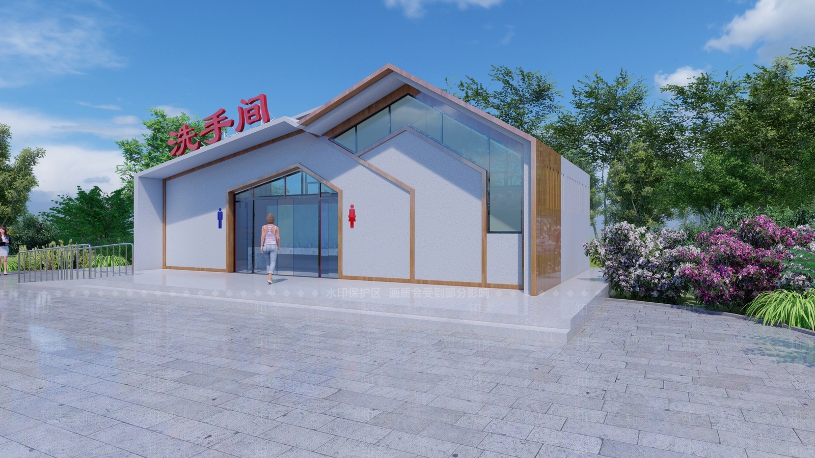 现代小公建SU模型下载【ID:1159429455】