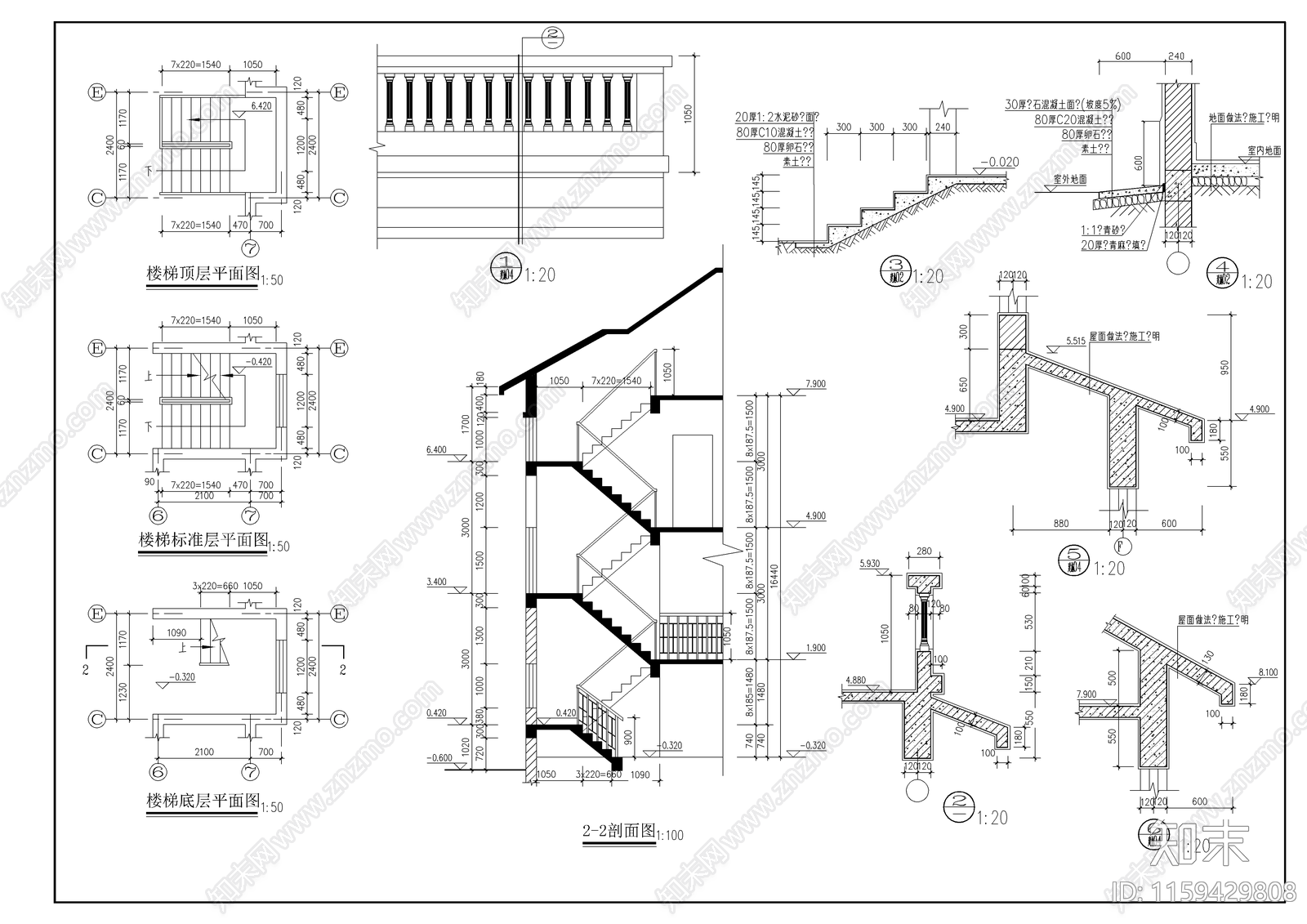 别墅建筑设计cad施工图下载【ID:1159429808】