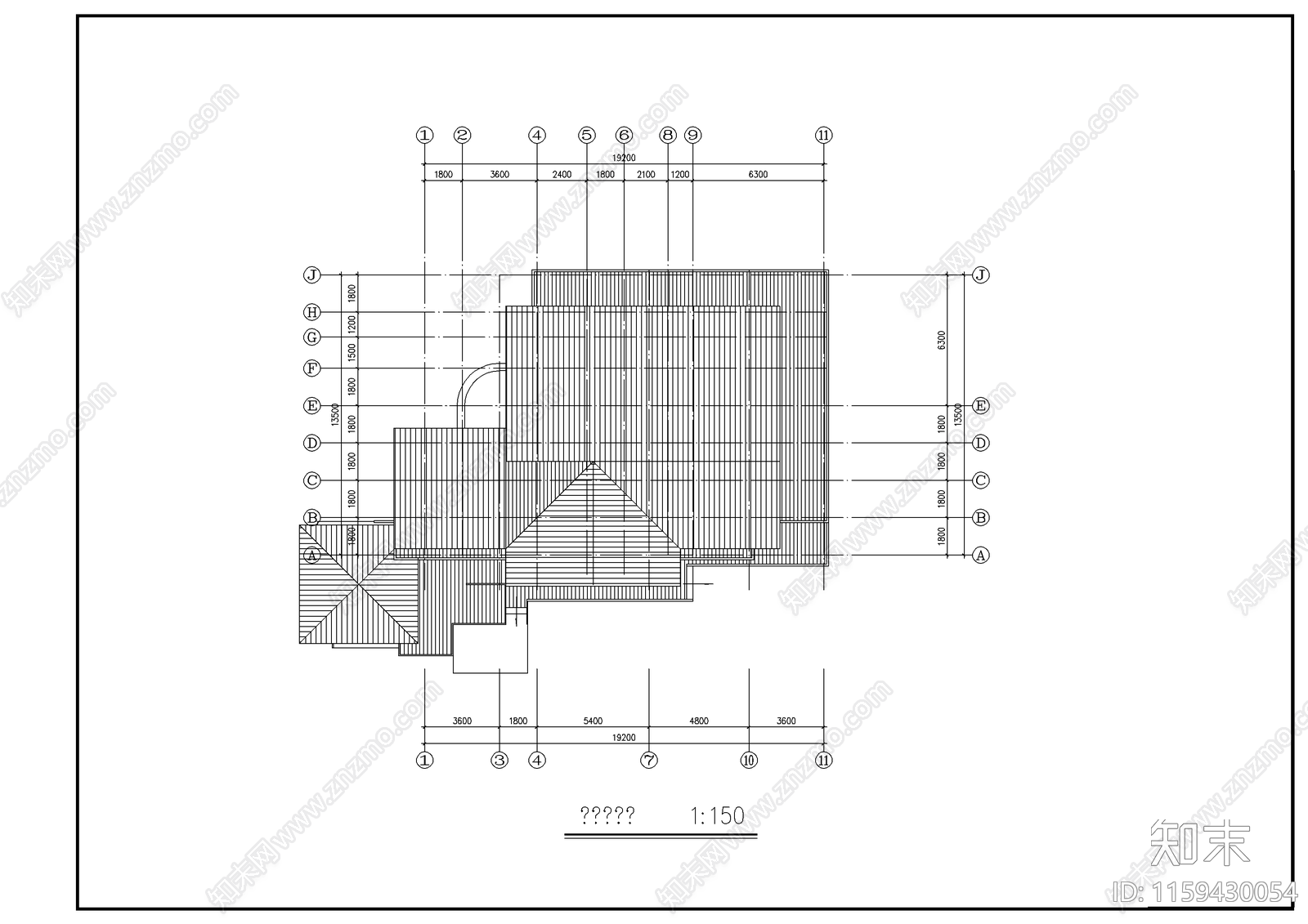 别墅建筑设计cad施工图下载【ID:1159430054】