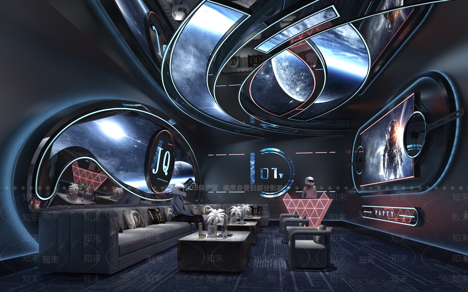 现代KTV包厢3D模型下载【ID:1159432145】