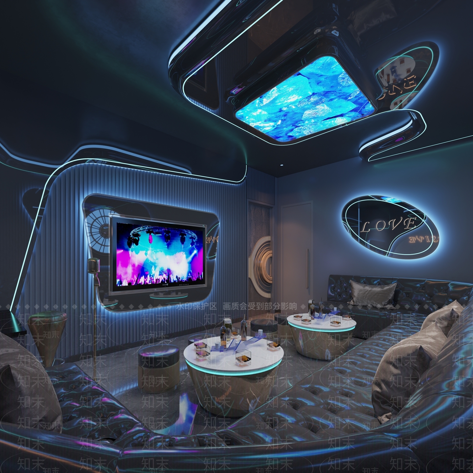 现代KTV包厢3D模型下载【ID:1159433594】