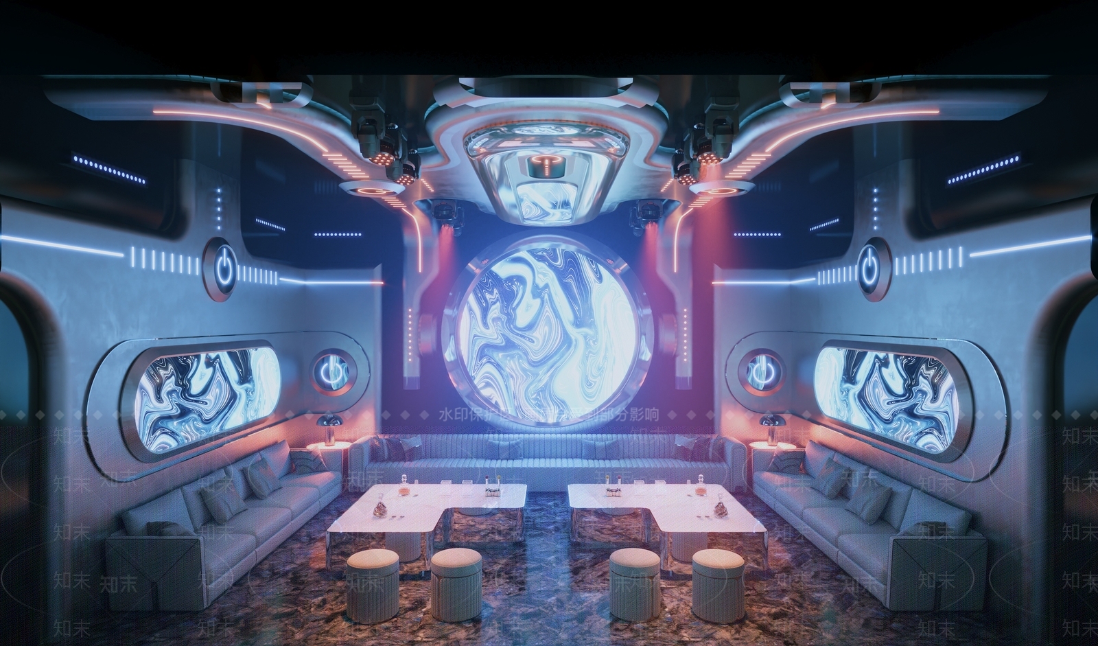 现代KTV包厢3D模型下载【ID:1159437516】