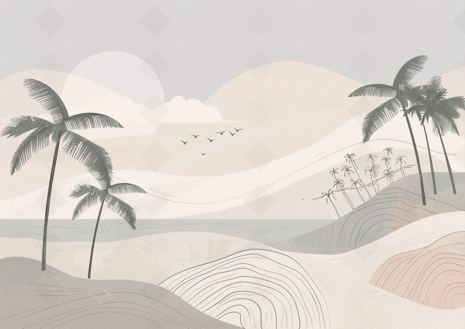 儿童房主题墙纸墙布卡通画贴图下载【ID:1159438714】