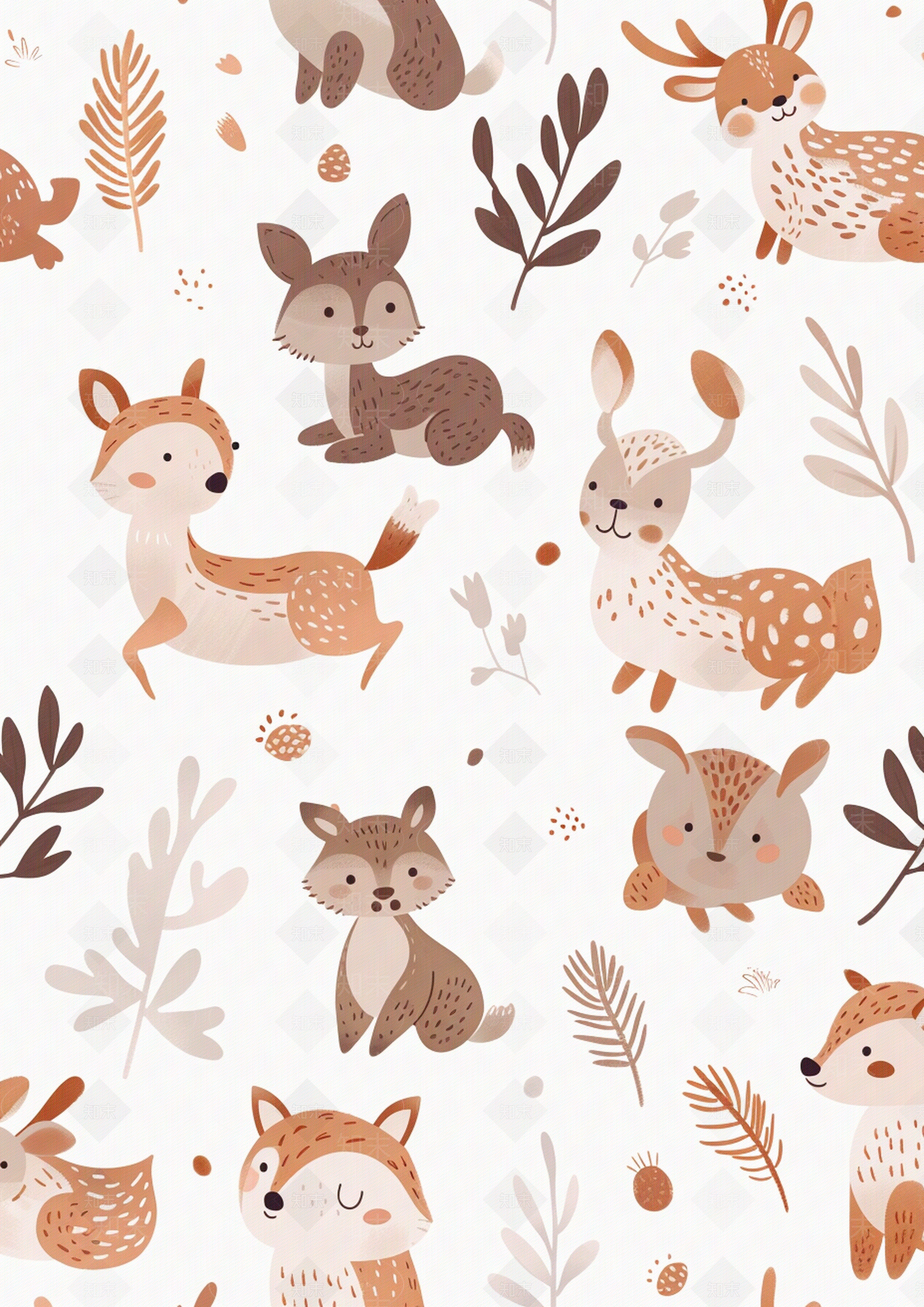 儿童房主题墙纸墙布卡通画贴图下载【ID:1159439710】