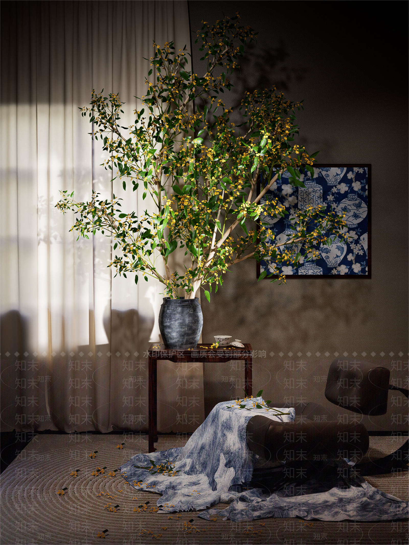 家居客厅SU模型下载【ID:1222188420】