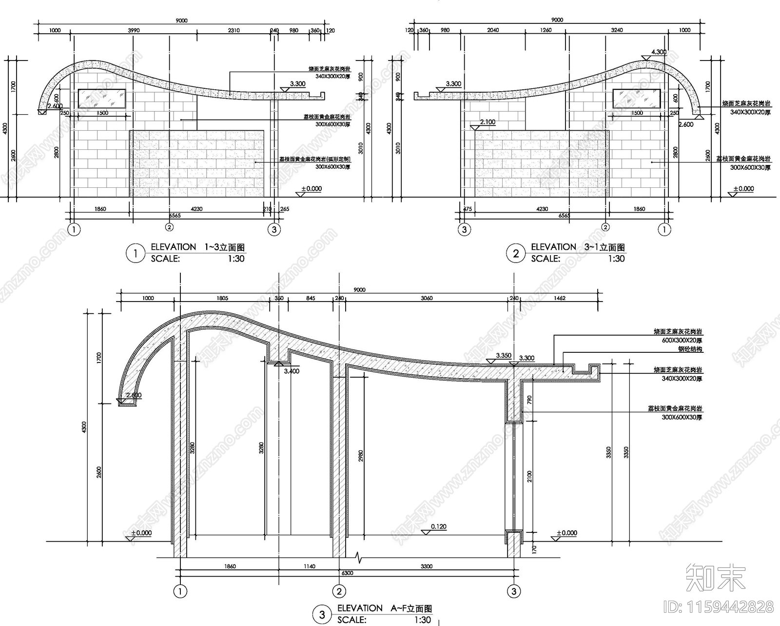 异形公共厕所卫生间建筑水电cad施工图下载【ID:1159442828】