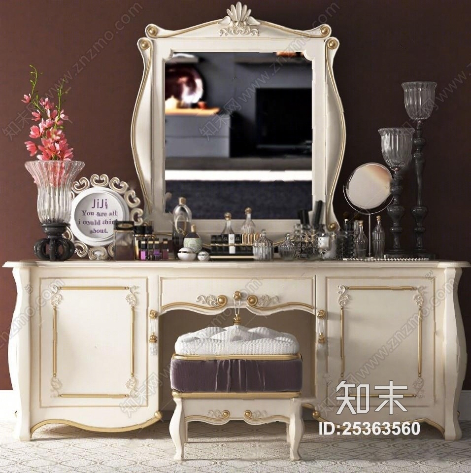 梳妆台3D模型下载【ID:25363560】