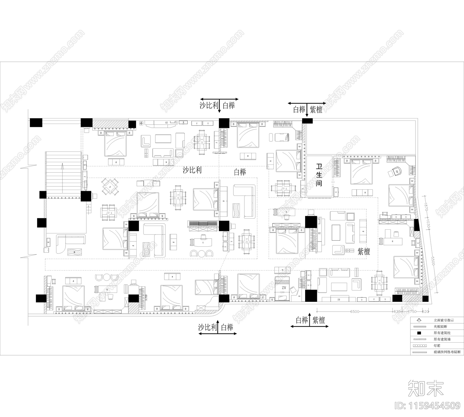 广东知名家具专卖cad施工图下载【ID:1159454509】