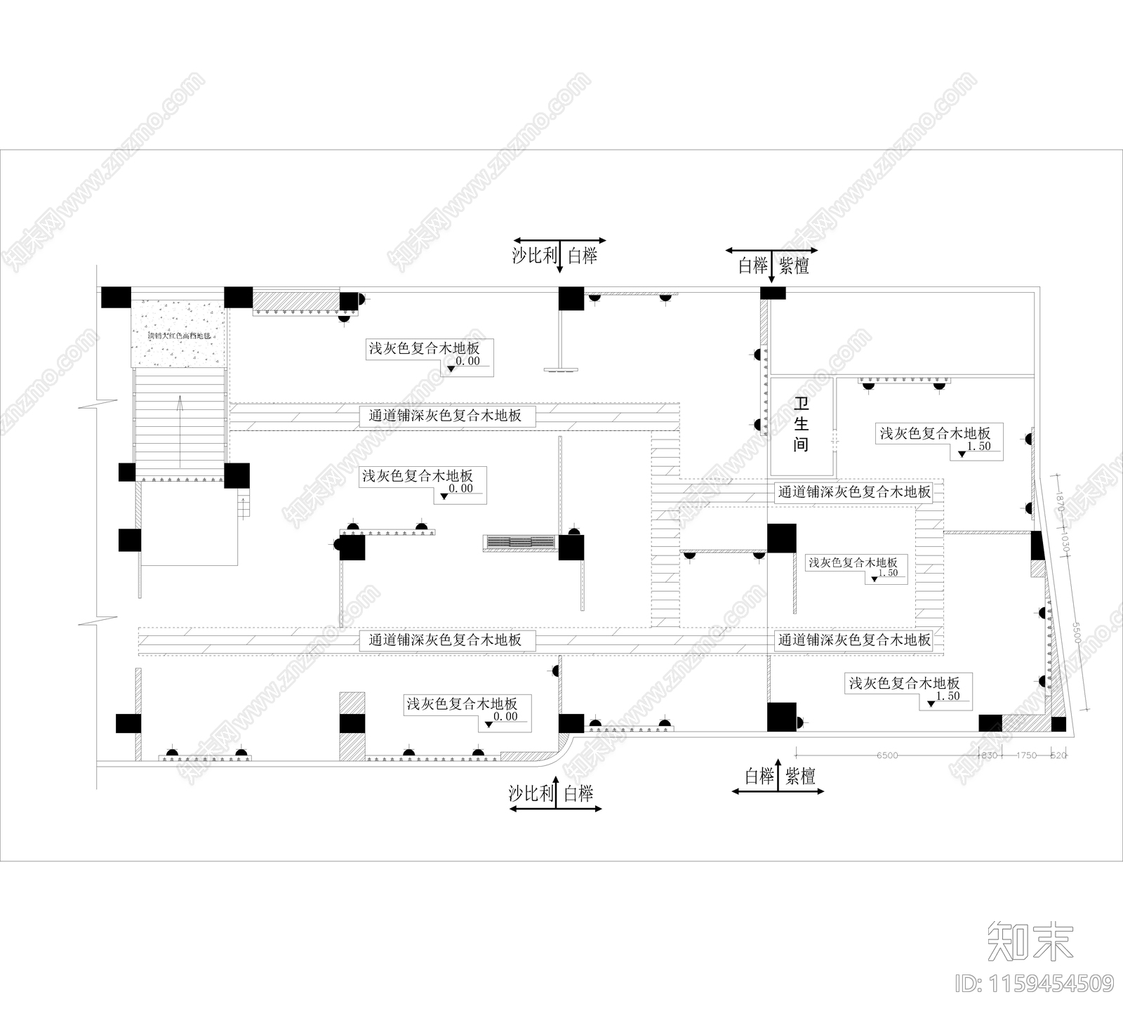 广东知名家具专卖cad施工图下载【ID:1159454509】