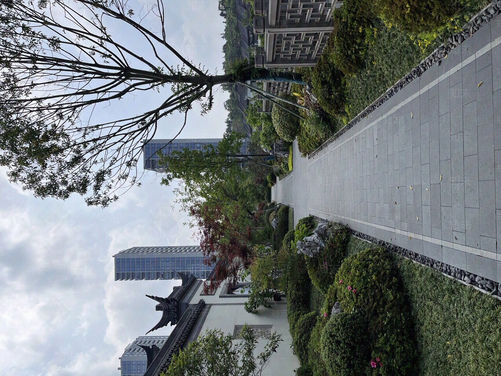 中式别墅外景廊道小路贴图下载【ID:1159454829】