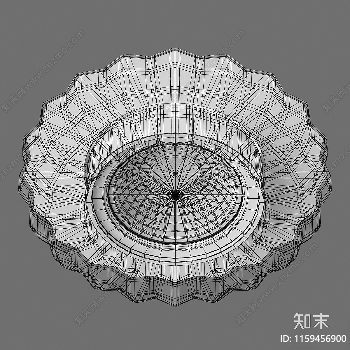 现代吸顶灯3D模型下载【ID:1159456900】