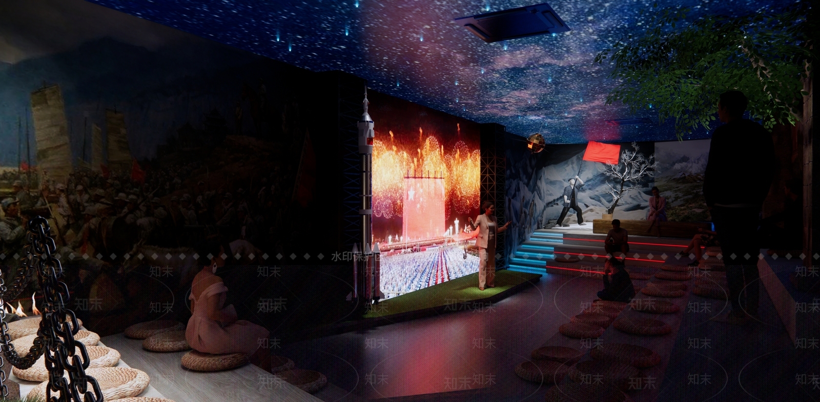 现代VR教学体验馆SU模型下载【ID:1159528959】