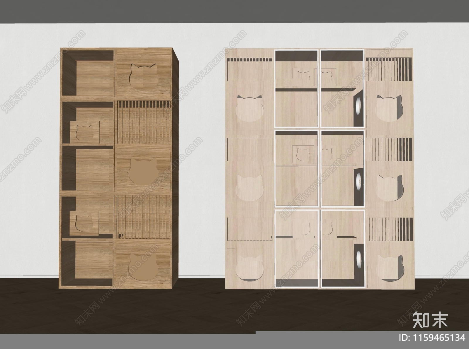 宠物店猫舍寄养繁育猫产房SU模型下载【ID:1159465134】