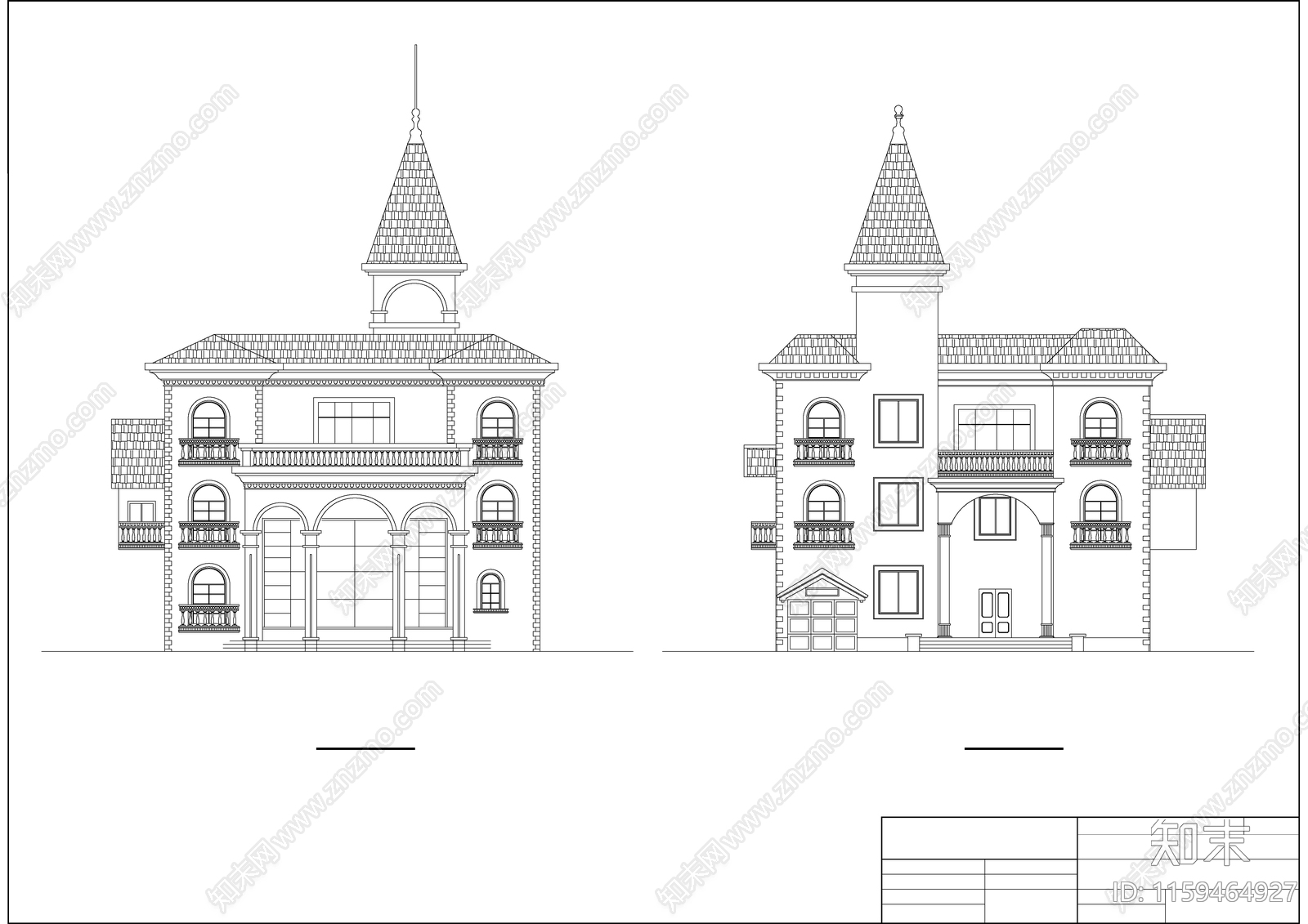 大型楼盘别墅建筑设计方案图施工图下载【ID:1159464927】