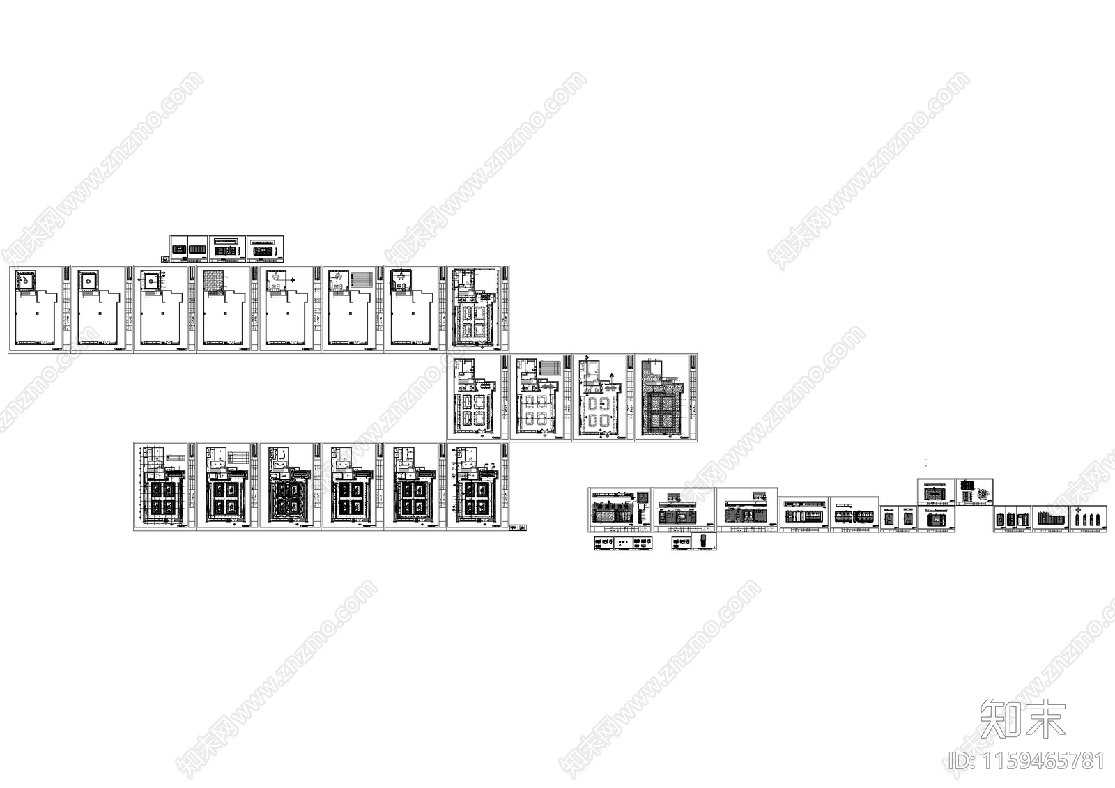 现代珠宝店cad施工图下载【ID:1159465781】