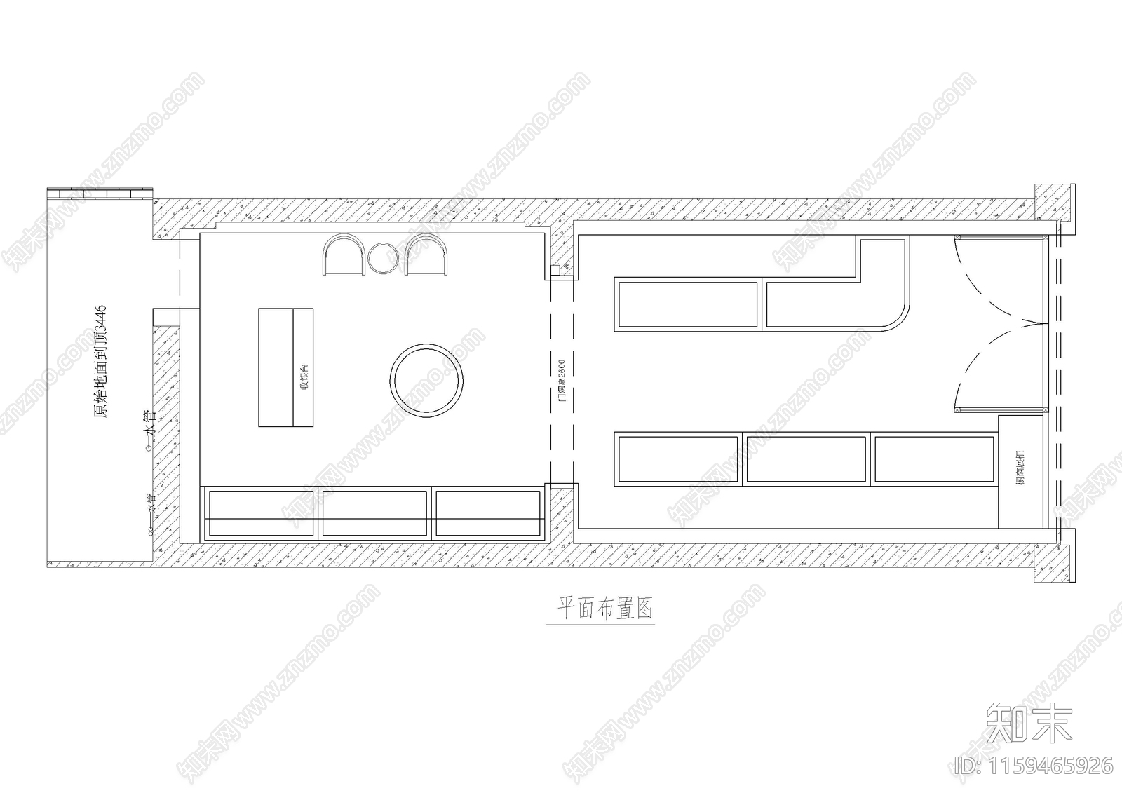 创意精品珠宝店cad施工图下载【ID:1159465926】