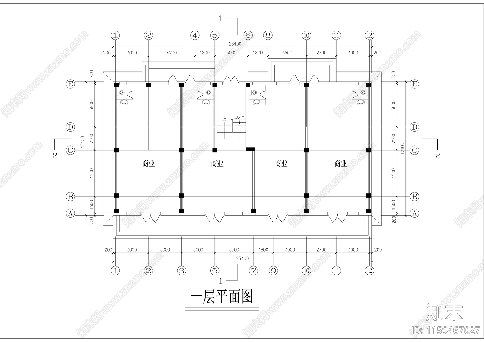 三层别墅建筑设计施工详图全套cad施工图下载【ID:1159467027】