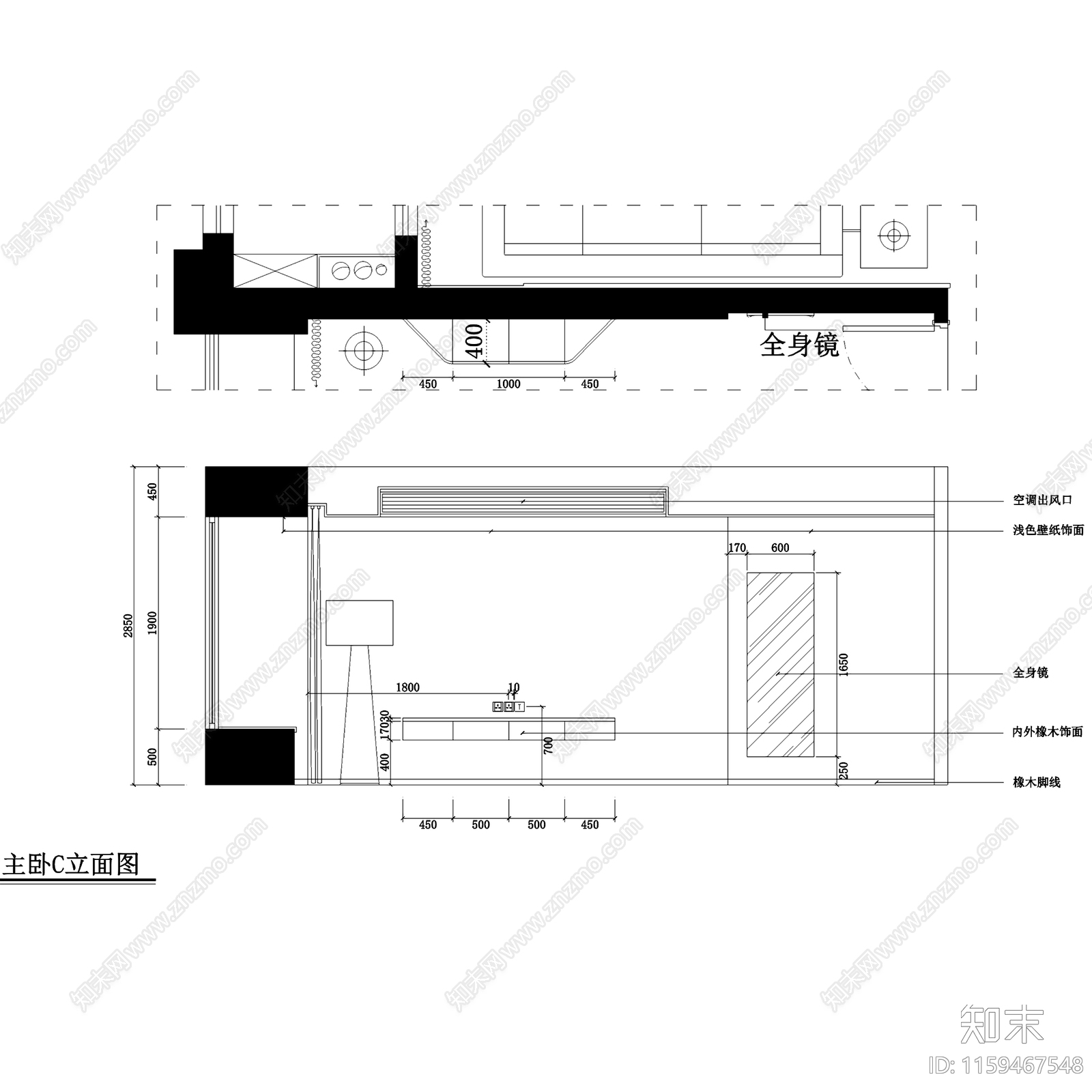 阳光白金汉宫三室两厅两卫室内家装CAcad施工图下载【ID:1159467548】