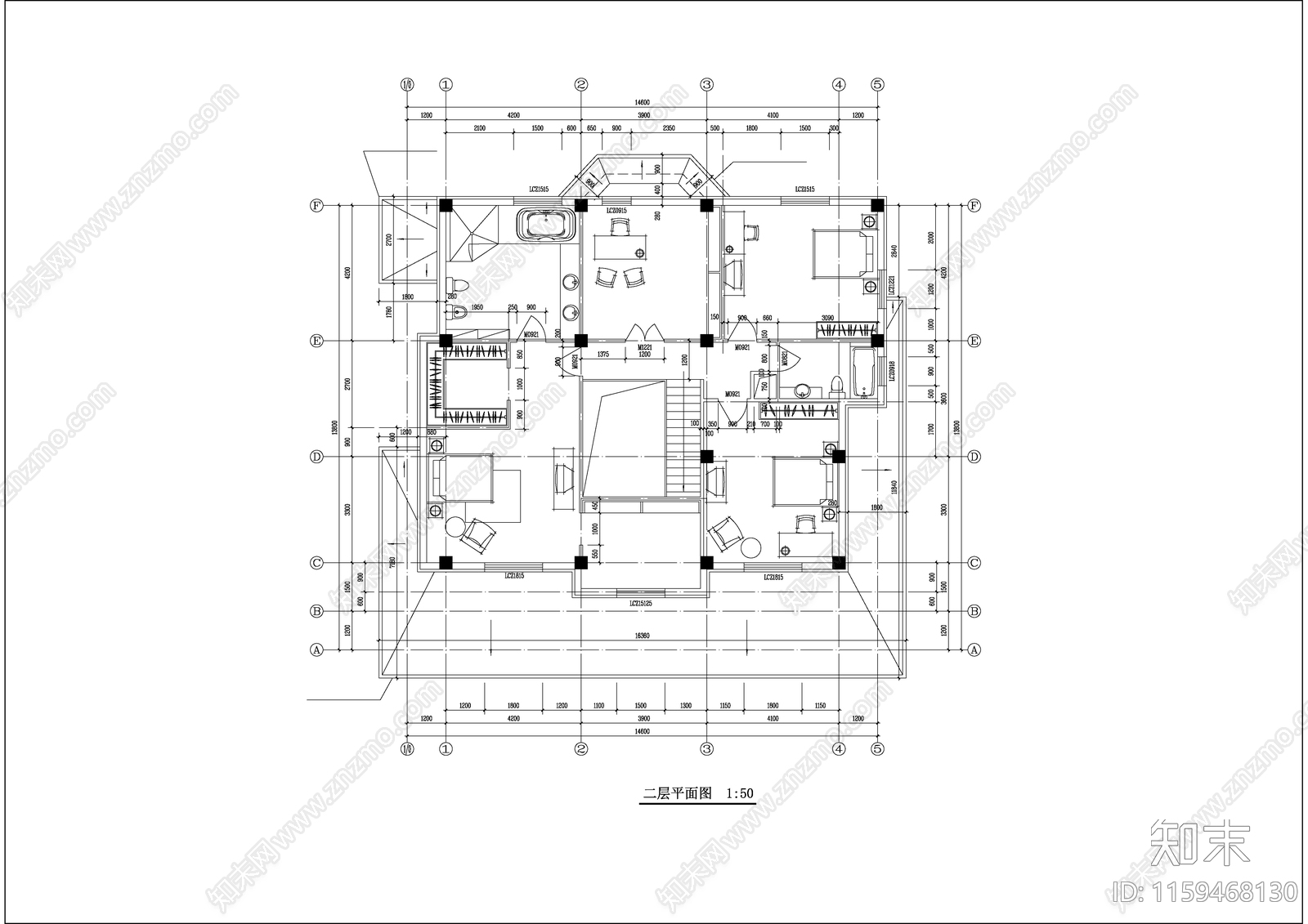 住宅多层别墅建筑设计cacad施工图下载【ID:1159468130】