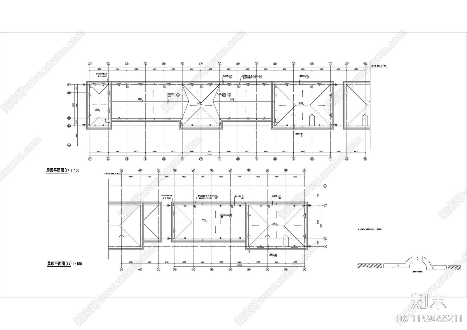 住宅区临街商铺建筑设cad施工图下载【ID:1159468211】