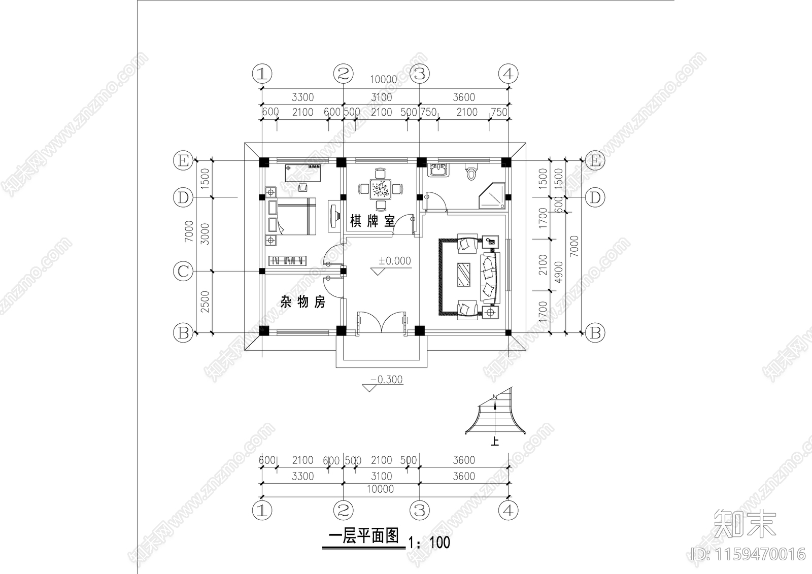 农村小型别墅施工建筑设计图施工图下载【ID:1159470016】