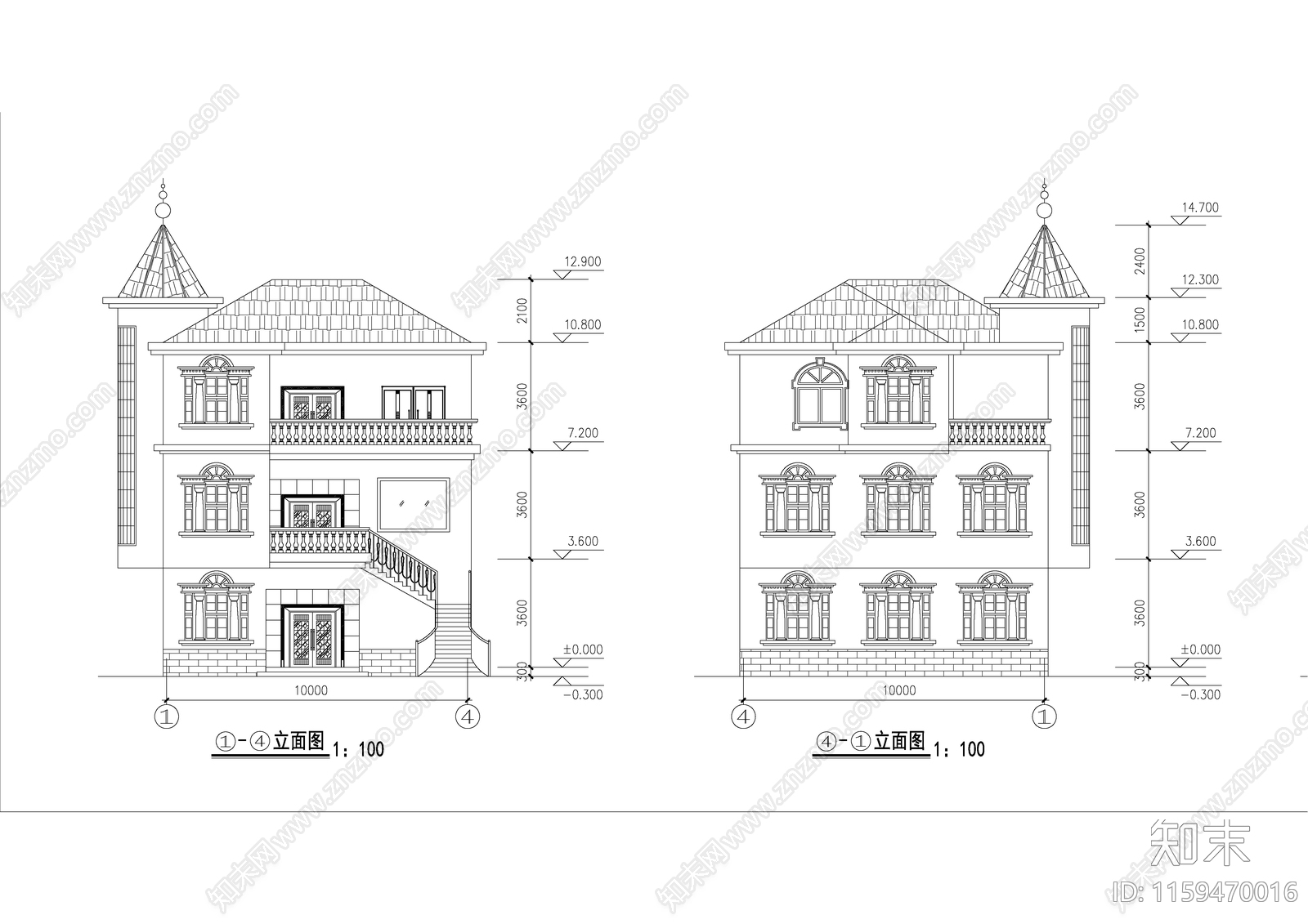 农村小型别墅施工建筑设计图施工图下载【ID:1159470016】