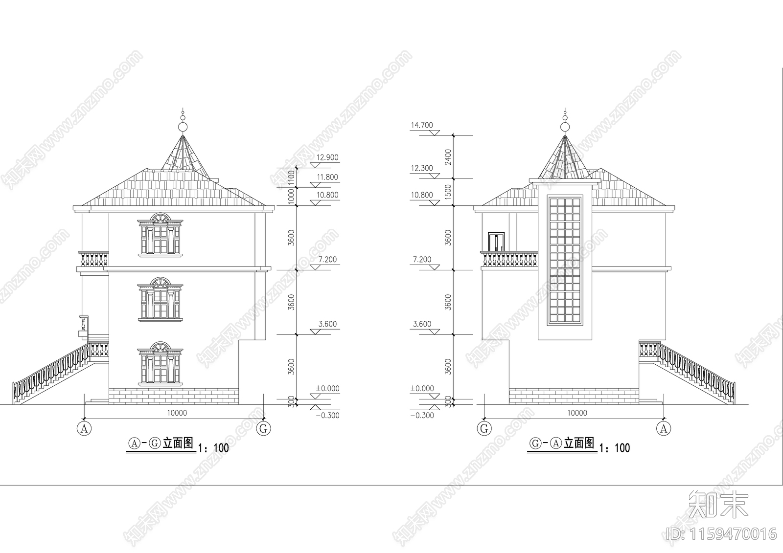 农村小型别墅施工建筑设计图施工图下载【ID:1159470016】