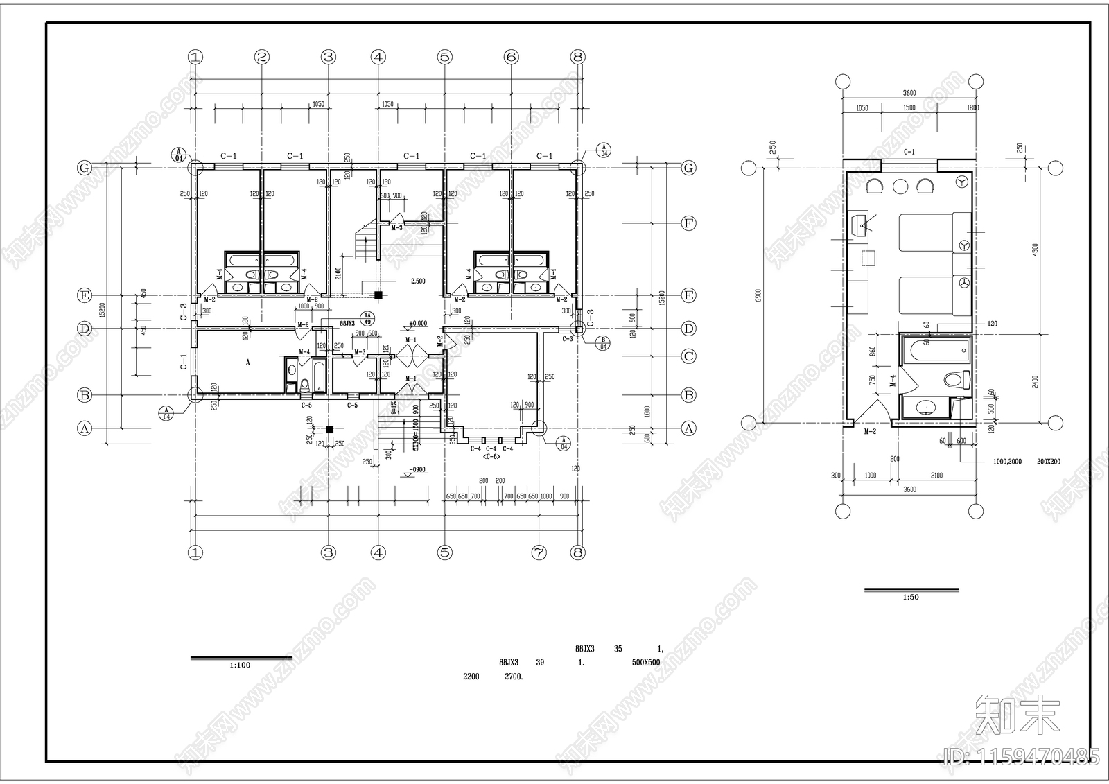 三层普通农居别墅全套建筑设计图cad施工图下载【ID:1159470485】