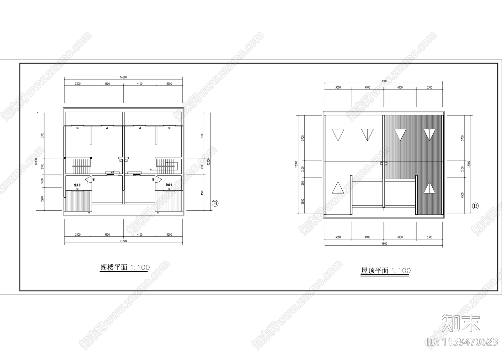 别墅方案建筑设计图cad施工图下载【ID:1159470623】