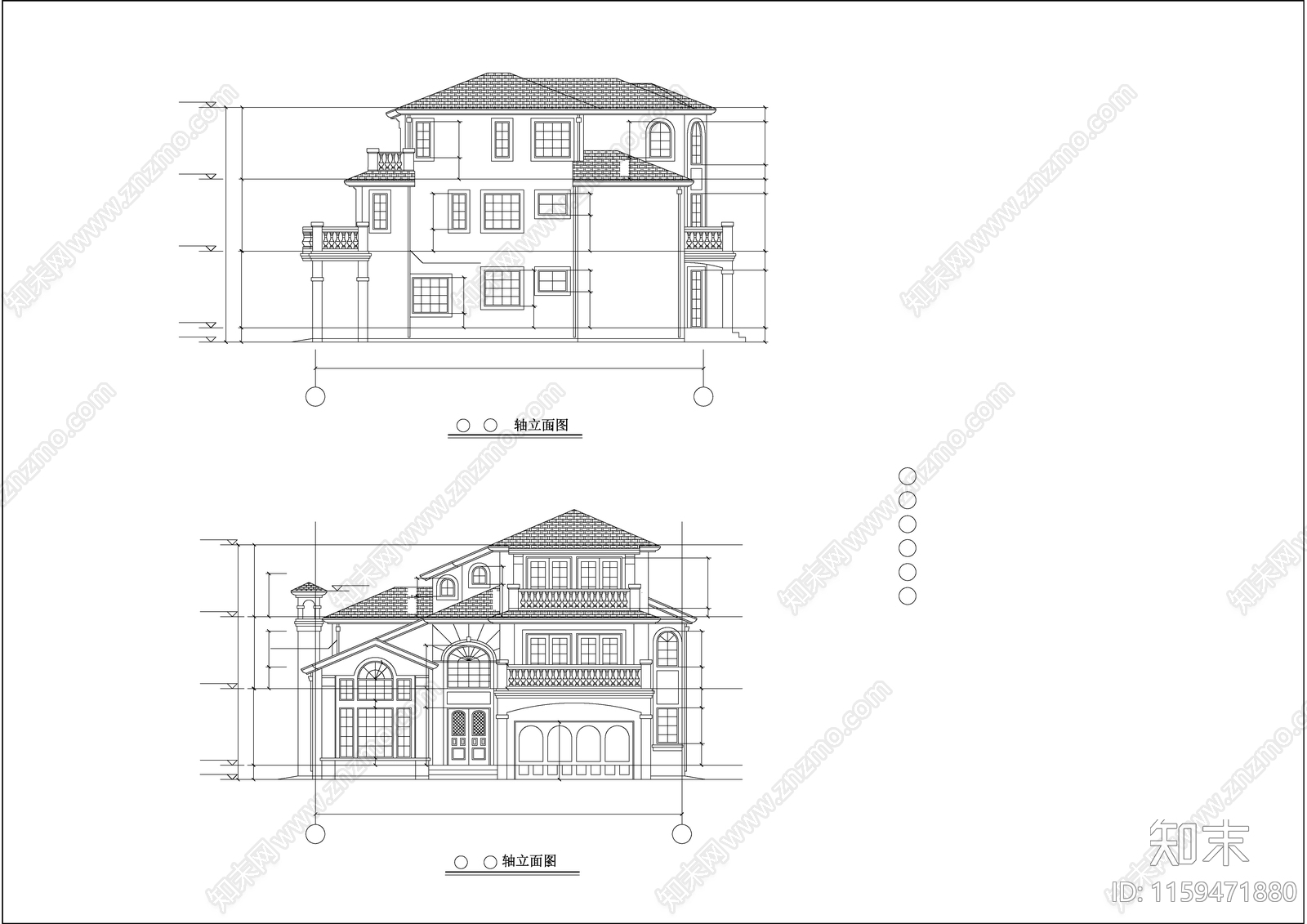 上海绿洲某别墅建筑设cad施工图下载【ID:1159471880】