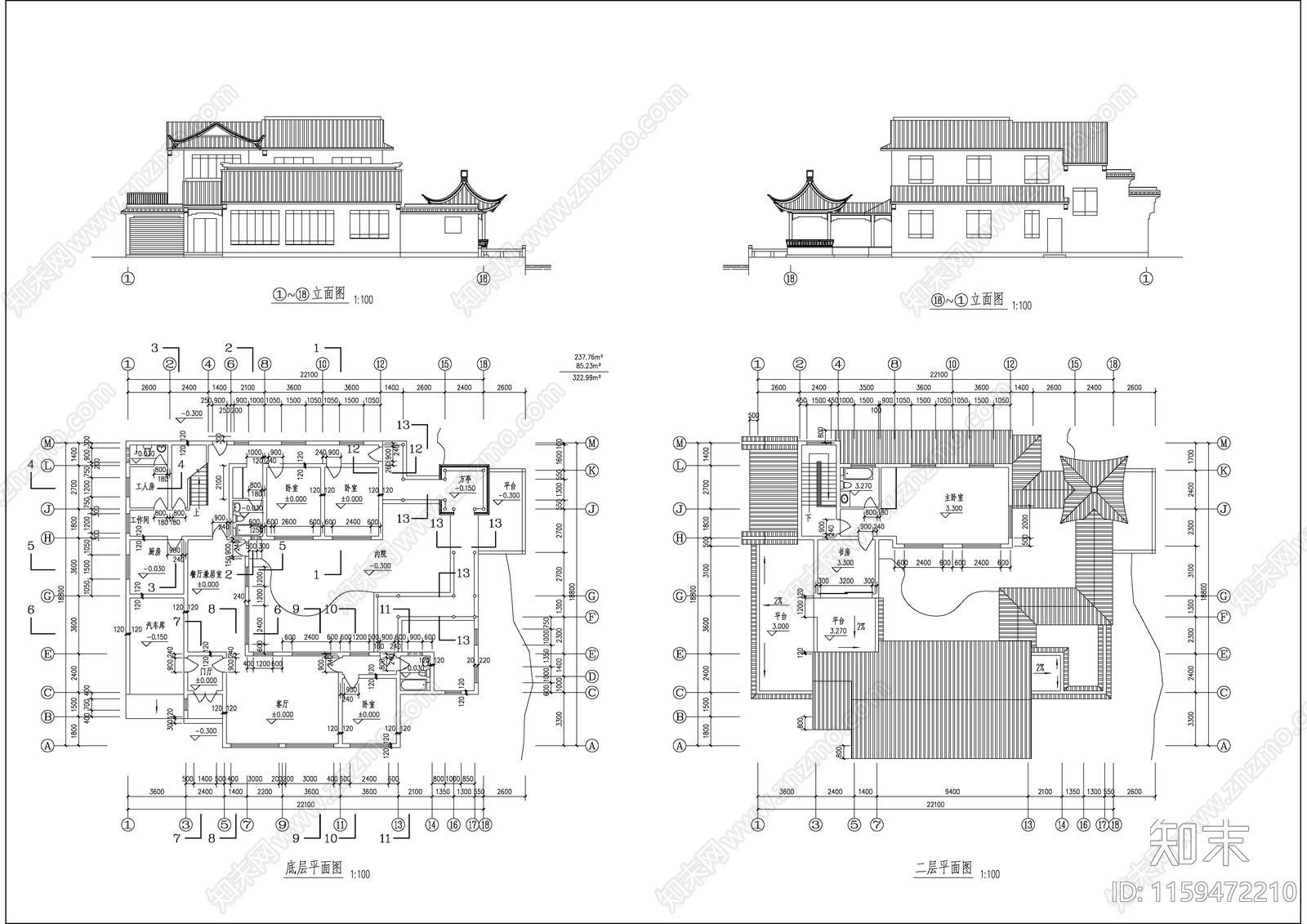 古建设计cad施工图下载【ID:1159472210】