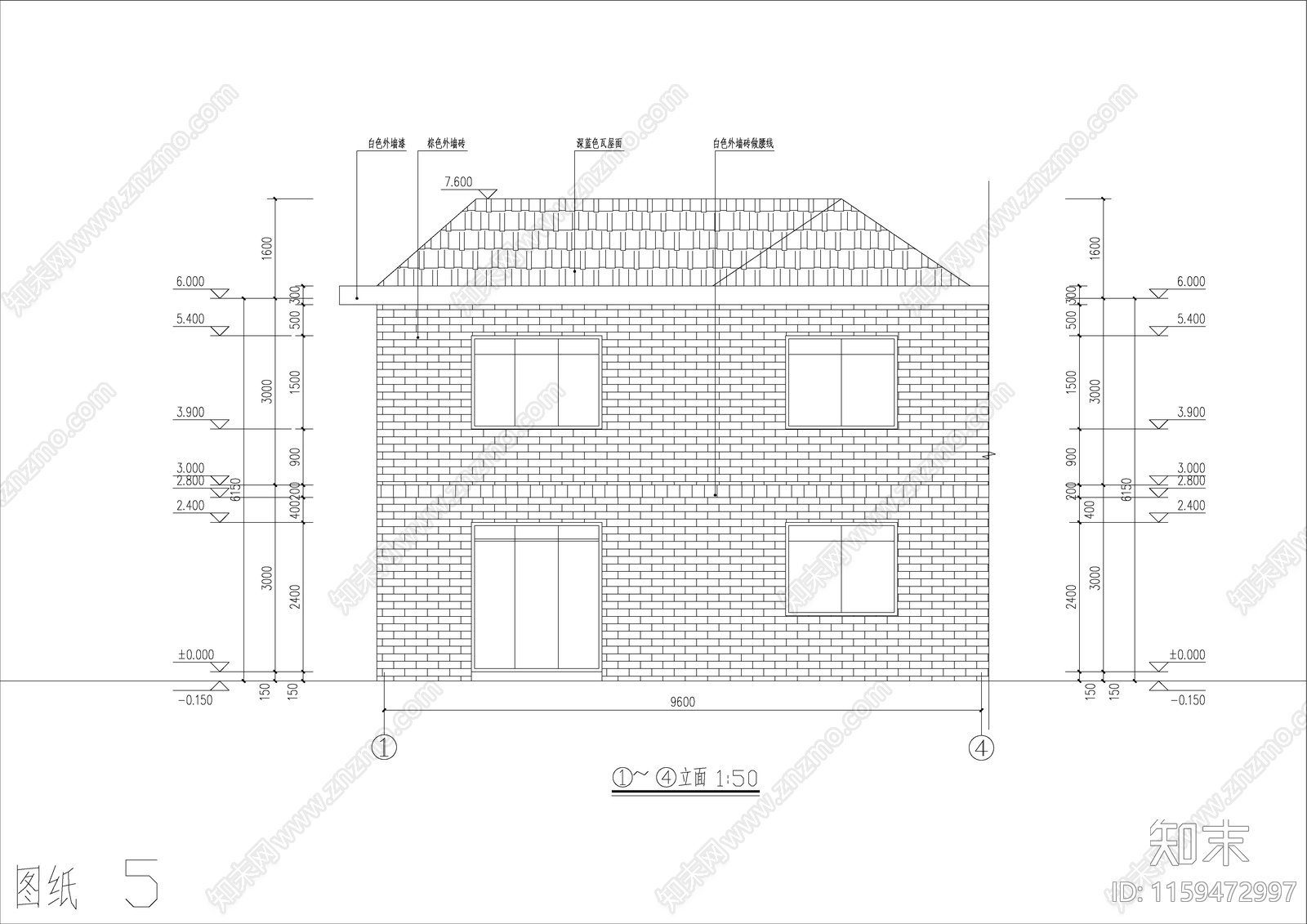 双层农村自建房cad施工图下载【ID:1159472997】