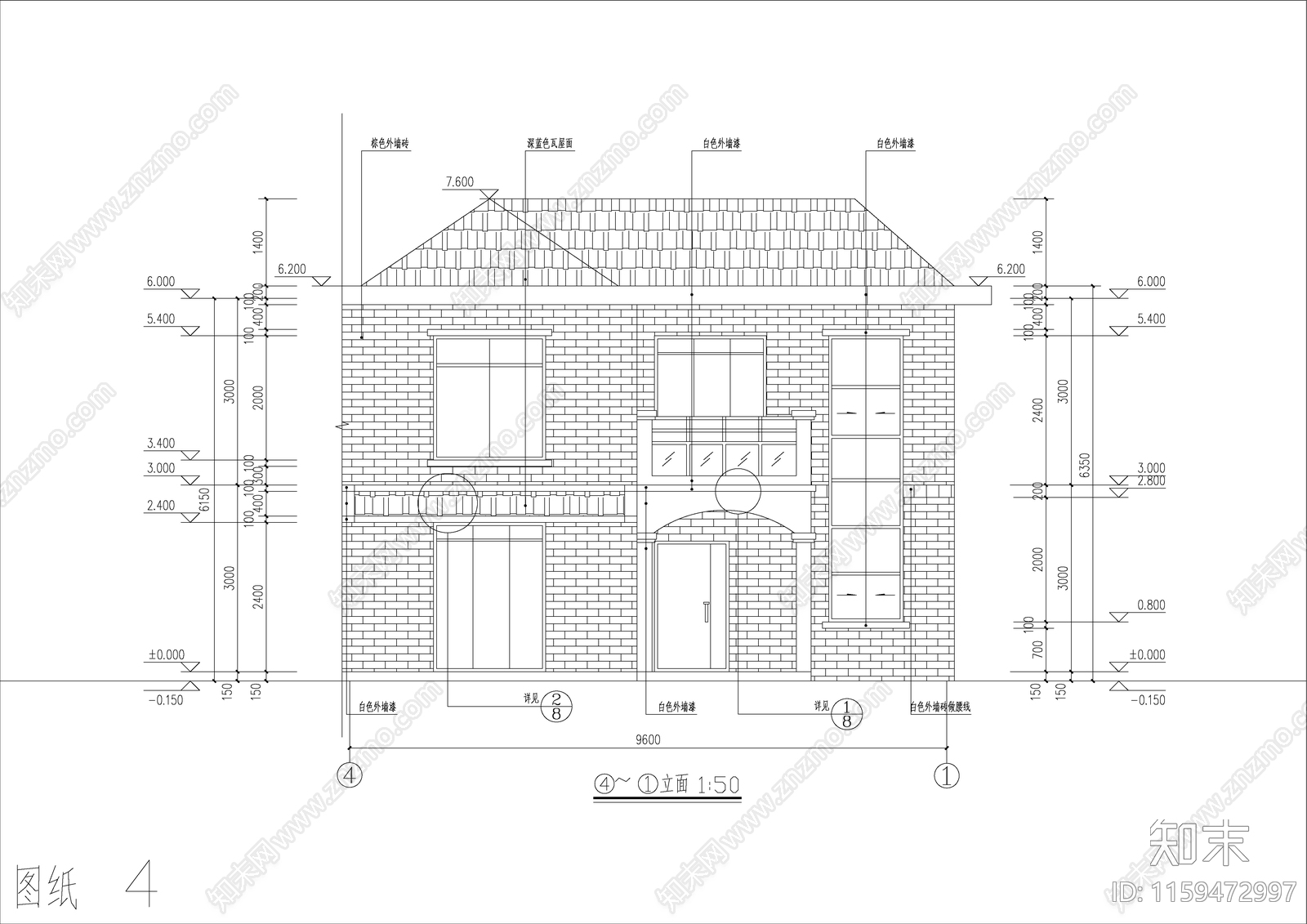 双层农村自建房cad施工图下载【ID:1159472997】