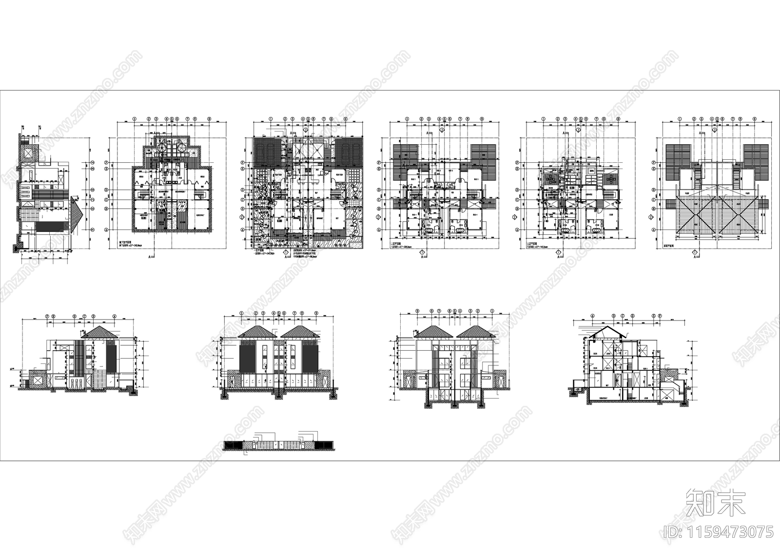 双层农村自建房cad施工图下载【ID:1159473075】