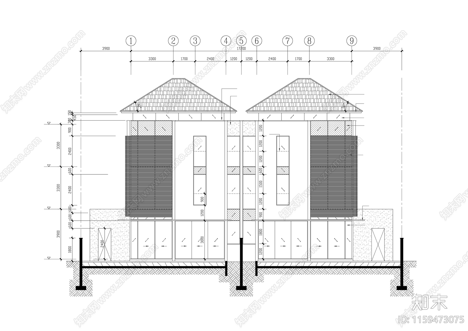 双层农村自建房cad施工图下载【ID:1159473075】