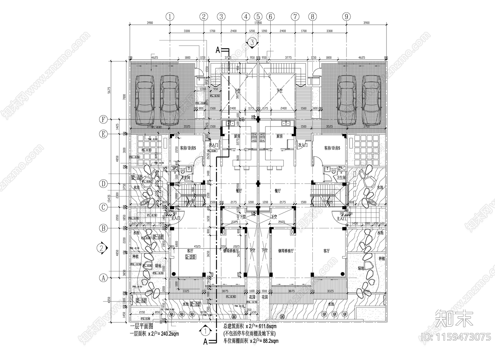 双层农村自建房cad施工图下载【ID:1159473075】