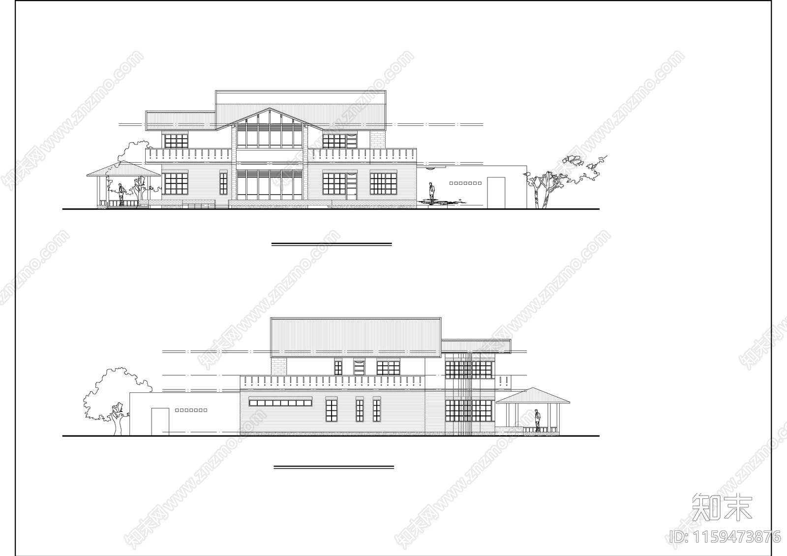 二层房屋详细建筑设施工图下载【ID:1159473876】